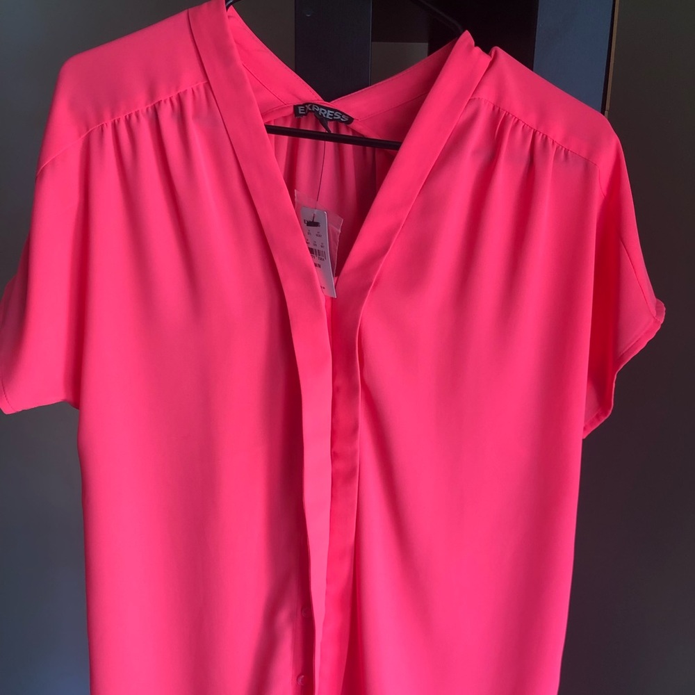 Neon Pink Blouse